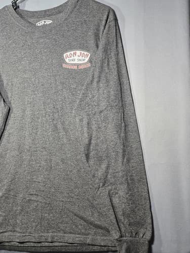 Ron Jon Surf Shop Orange Beach Long Sleeve Graphic T-Shirt Gray Men's Sz M #R56r - Thumbnail 4