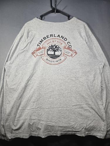 Timberland Established 1973 Graphic Long Sleeve T-Shirt Gray Men's XXL #R61r - Thumbnail 6