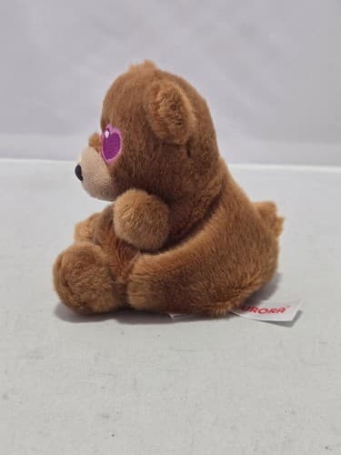 Aurora Brown Bear Plush Heart Eyes Purple Glasses Stuffed Animal Toy Cute #R79r - Thumbnail 4