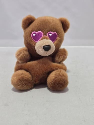 Aurora Brown Bear Plush Heart Eyes Purple Glasses Stuffed Animal Toy Cute #R79r