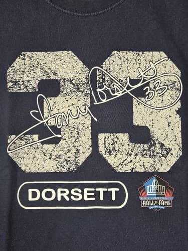 Tony Dorsett #33 Pro Football Hall of Fame Graphic T-Shirt Navy Blue Men's Size - Thumbnail 4