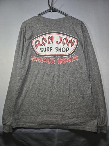 Ron Jon Surf Shop Orange Beach Long Sleeve Graphic T-Shirt Gray Men's Sz M #R56r - Thumbnail 6