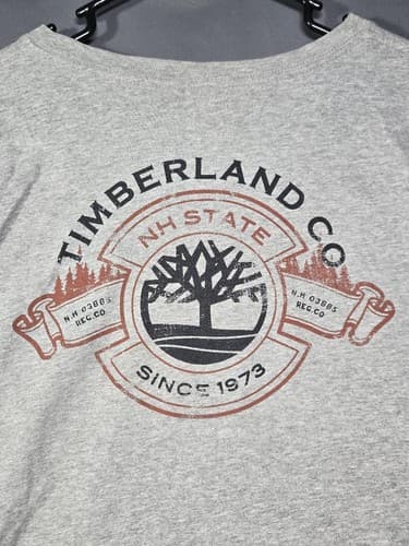 Timberland Established 1973 Graphic Long Sleeve T-Shirt Gray Men's XXL #R61r - Thumbnail 7