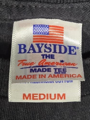Bayside US Army Veteran Graphic T-Shirt Black Made In USA Men's Medium #R60r - Thumbnail 8