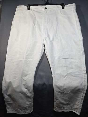 Genuine Dickies Men's Utility Work Pants White Relaxed Fit Straight Leg 44x30 - Thumbnail 2