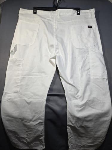 Genuine Dickies Men's Utility Work Pants White Relaxed Fit Straight Leg 44x30 - Thumbnail 4
