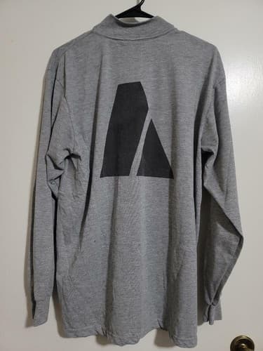 Official US Army PT Shirt Long Sleeve Gray Physical Training Mens Large #A59a - Thumbnail 2