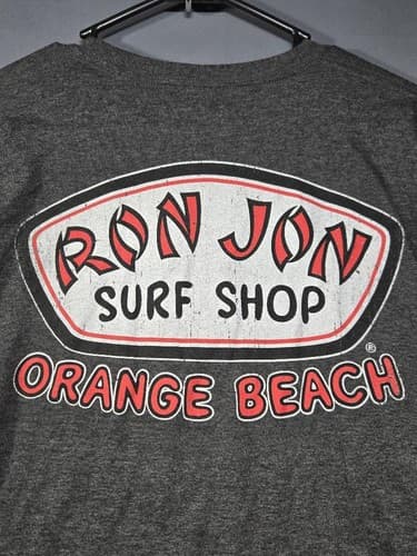Ron Jon Surf Shop Orange Beach Long Sleeve Graphic T-Shirt Gray Men's Sz M #R56r - Thumbnail 7
