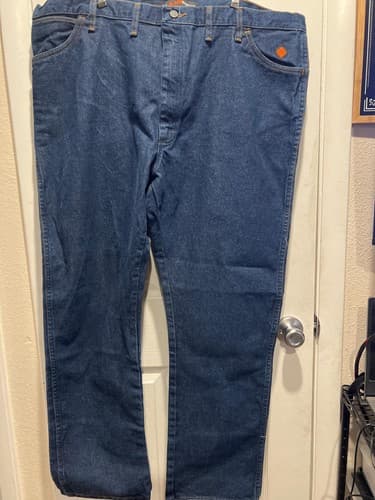 Wrangler FR Riggs Workwear Flame Resistant Jeans Blue Straight Leg Men's 44x32 - Thumbnail 5