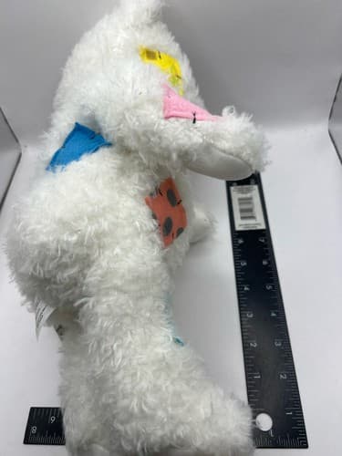 Comfort Crew Cuzzie White Patchwork Teddy Bear Soft Plush 15" - Thumbnail 5