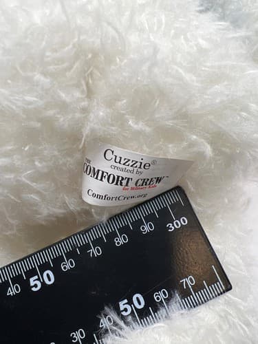 Comfort Crew Cuzzie White Patchwork Teddy Bear Soft Plush 15" - Thumbnail 7