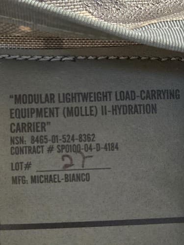 ACU Molle II Hydration System Carrier NSN:8465-01-524-8362 #L5l - Thumbnail 3