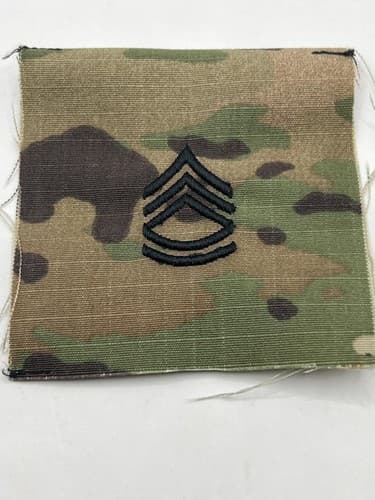 US Army SFC E-7 Rank Patch Pair OCP Multicam Sew-On – Free Shipping - Thumbnail 2