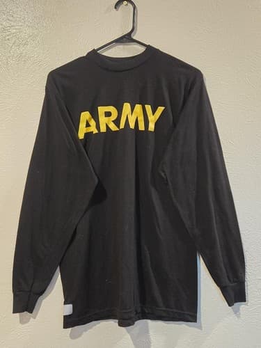 SMALL - APFU Long Sleeve Shirt Black and Gold NSN:8415-01-623-2648 #K58k