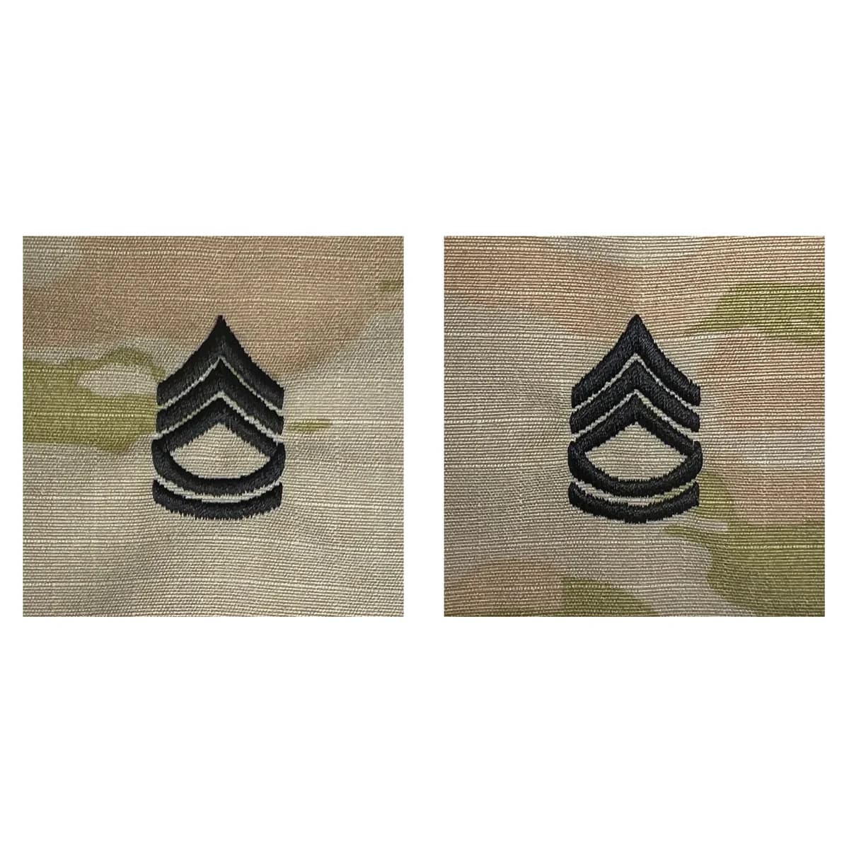 US Army SFC E-7 Rank Patch Pair OCP Multicam Sew-On – Free Shipping