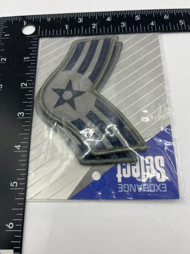 US Air Force Senior Airman E-4 ABU Chevron Rank Patches Large Pair Free Ship - Thumbnail 5