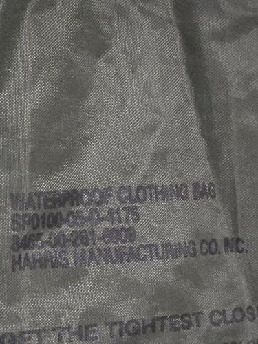 Waterproof Wet Weather Clothing Bag NSN:8465-00-261-8909 #J91j - Thumbnail 3
