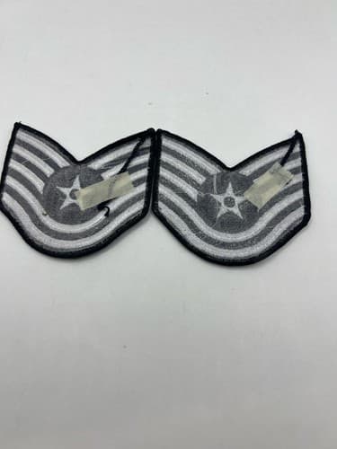 USAF Technical Sergeant TSgt E-6 Large Color Chevron Patches Pair Free Ship - Thumbnail 3