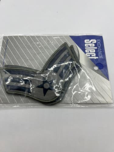 US Air Force Senior Airman E-4 ABU Chevron Rank Patches Large Pair Free Ship