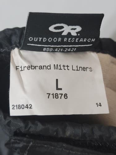 Firebrand Mitt Liner Black LARGE ECWCS Cold Weather #67w - Thumbnail 3