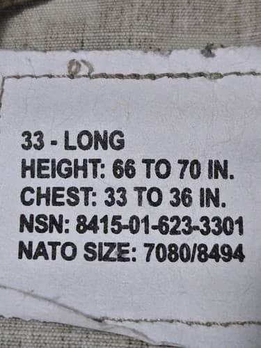 OCP Multicam Jacket 33/Long NSN:8415-01-623-3201 #L60l - Thumbnail 7