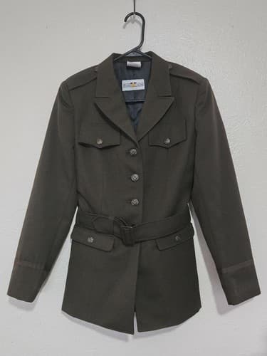 ASU Coat Service Jacket Dress Army Green Size: (10/T) NSN:8410-01-683-2001 #M12m