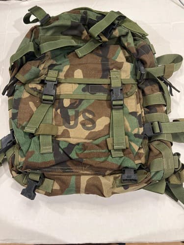 US Military Woodland BDU Assault Pack Backpack Rucksack Medium Field Gear #M19m