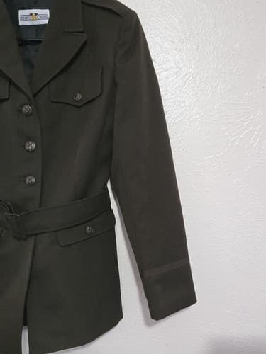 ASU Coat Service Jacket Dress Army Green Size: (10/T) NSN:8410-01-683-2001 #M12m - Thumbnail 3