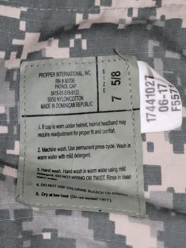 US Army Patrol Cap ACU Digital Camouflage Size: (7 5/8) #70q - Thumbnail 7