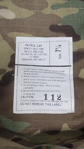 US Army OCP Patrol Cap 7 1/4 #42L - Thumbnail 5