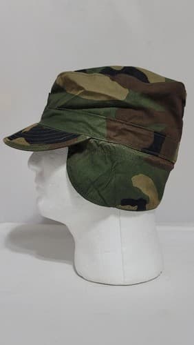 US Army BDU Camouflage 6 7/8 Cold Weather Patrol Cap #46L - Thumbnail 5