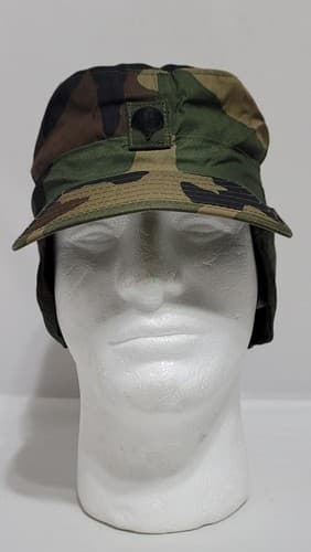 US Army BDU Camouflage 6 7/8 Cold Weather Patrol Cap #46L - Thumbnail 2