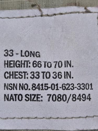 OCP Multicam Jacket 33/Long NSN:8415-01-623-3201 #L57l - Thumbnail 7