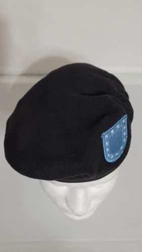 US Army Beret Black Wool Military Cap Size: (7) #74m - Thumbnail 5