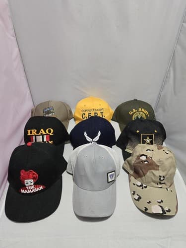 lot of 9 Hat Bundle #F30f