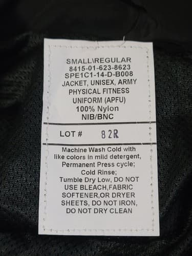 Small/Regular - APFU Jacket Black and Gold #7z