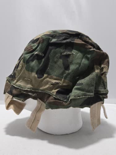 USGI Woodland PASGT Helmet Cover BDU Camo Military Issue Ground Troops #Q - Thumbnail 4
