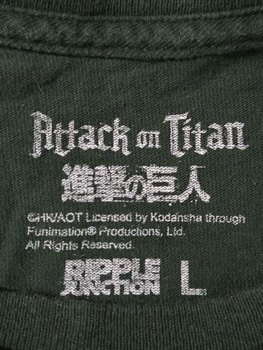 Attack on Titan Scout Regiment Green T-Shirt Men’s Size L – Funimation Graphic - Thumbnail 3