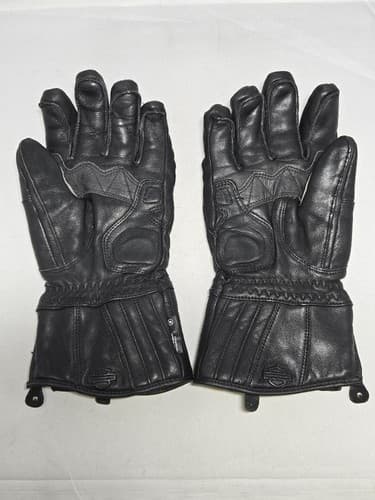 Harley-Davidson Motorclothes Gauntlet Leather Motorcycle Gloves Black Size XL - Thumbnail 3