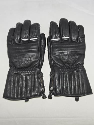 Harley-Davidson Motorclothes Gauntlet Leather Motorcycle Gloves Black Size XL - Thumbnail 2
