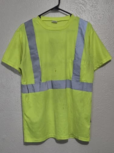 OccuNomix Class 2 Hi-Vis Safety Shirt Reflective Tape CWS Services Yellow L