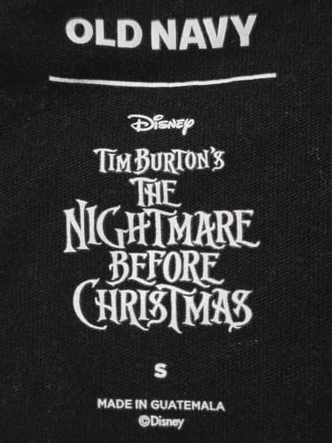 Old Navy Disney Nightmare Before Christmas T-Shirt Jack Skellington Black M - Thumbnail 3