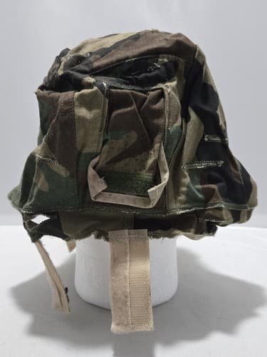 USGI Woodland PASGT Helmet Cover BDU Camo Military Issue Ground Troops #Q - Thumbnail 3