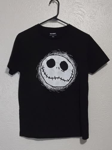 Old Navy Disney Nightmare Before Christmas T-Shirt Jack Skellington Black M