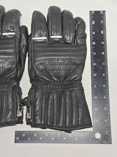 Harley-Davidson Motorclothes Gauntlet Leather Motorcycle Gloves Black Size XL - Thumbnail 5