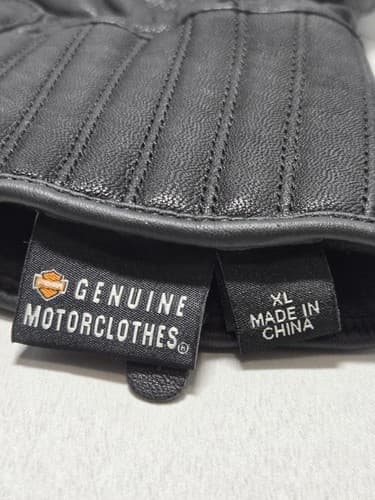 Harley-Davidson Motorclothes Gauntlet Leather Motorcycle Gloves Black Size XL - Thumbnail 4