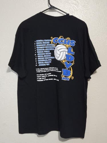 Gildan Cotton XL Black T-shirt Copperas Cove Volleyball District Champions 2012 - Thumbnail 2
