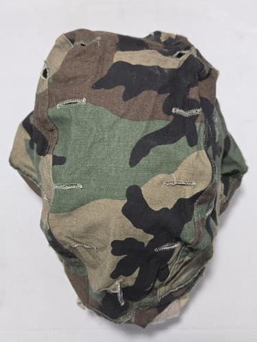 USGI Woodland PASGT Helmet Cover BDU Camo Military Issue Ground Troops #Q - Thumbnail 5