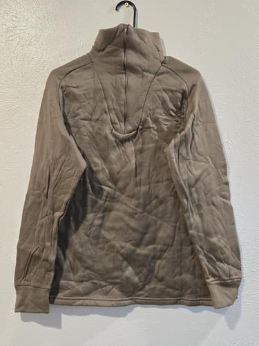 USGI Polypro Cold Weather Undershirt 1/4 Zip Medium Brown 8415-01-227-9543 #302D