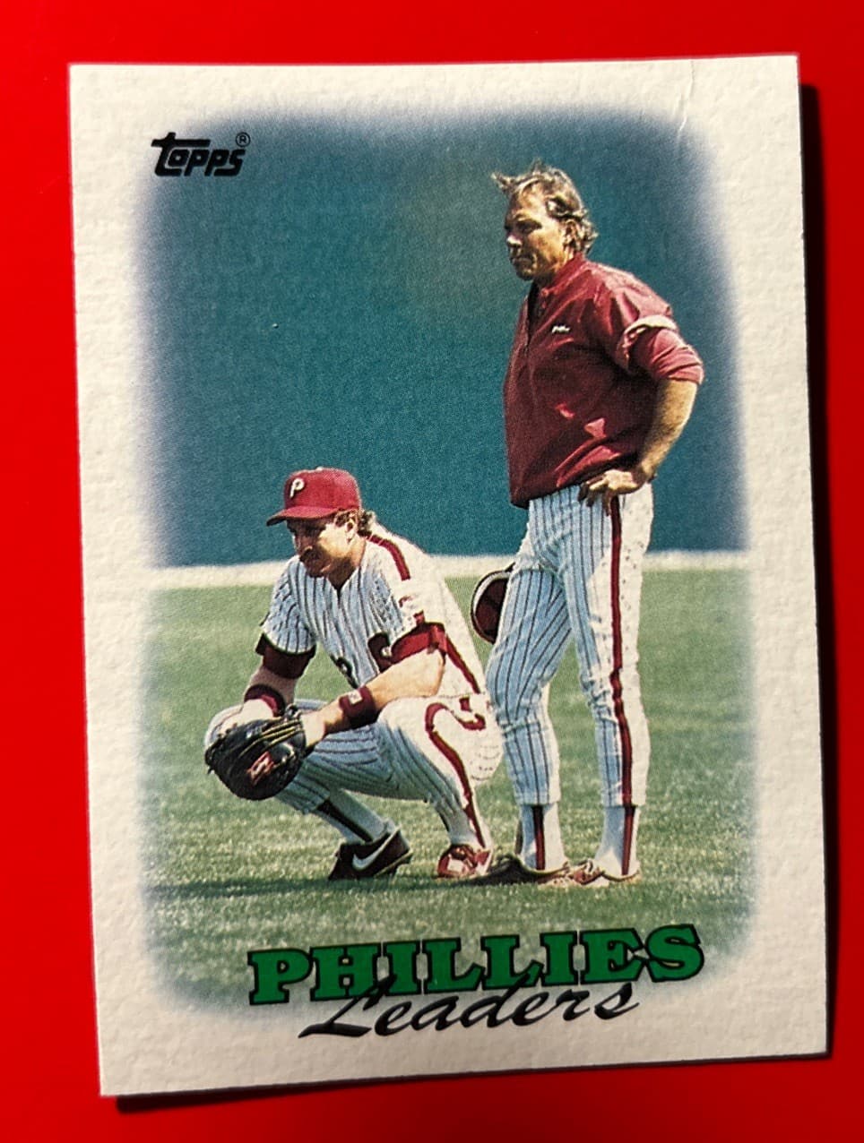 1988 Topps #669 Phillies Leaders TL Philadelphia Phillies Baseball Card